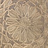 44 cm chiseled brass tray