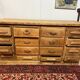 Antique oak hardware cabinet