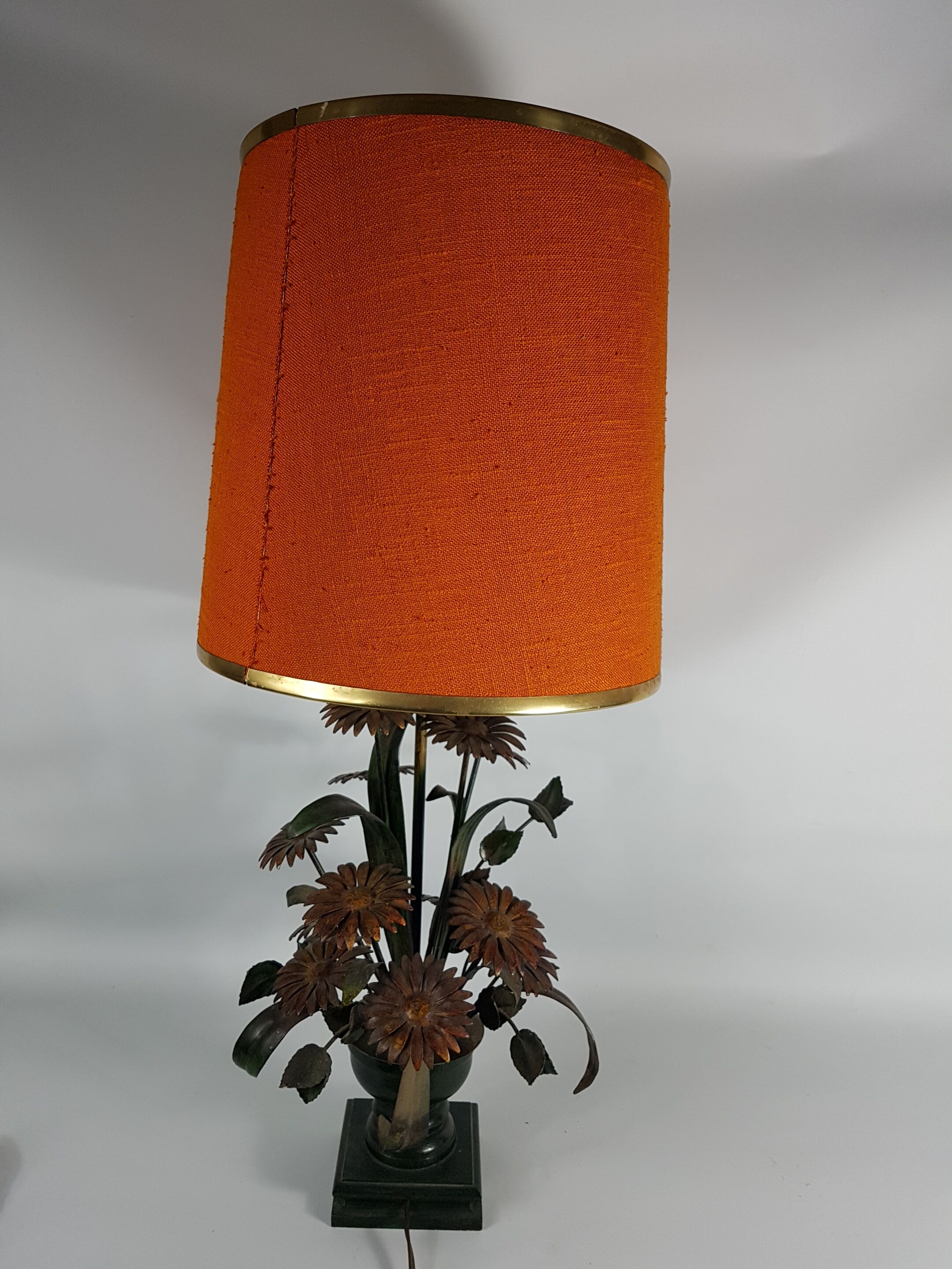 Lamp deco marguerittes metal Vintage 70s