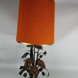 Lamp deco marguerittes metal Vintage 70s