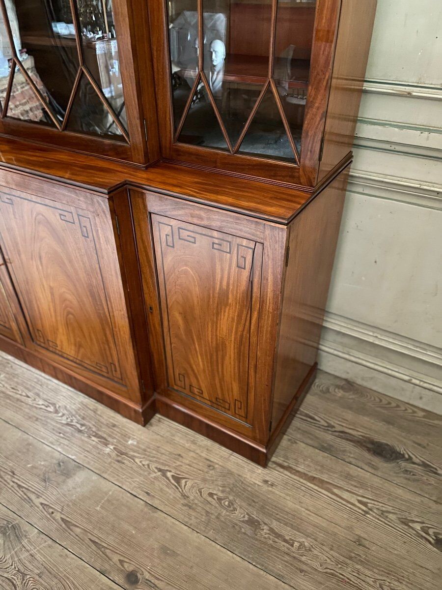 English mahogany bookcase circa 1900