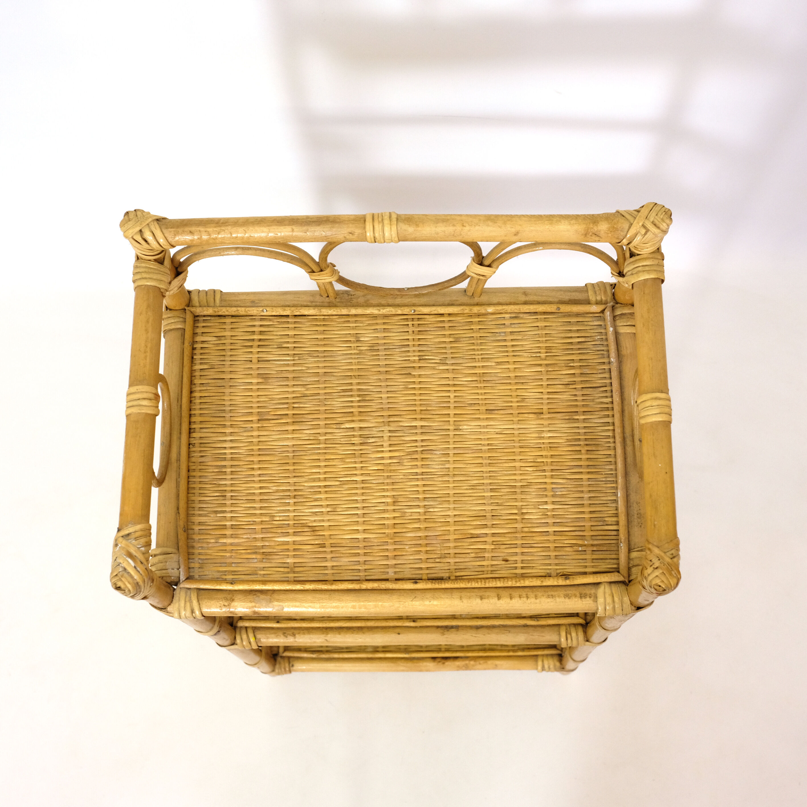 Rattan and wicker shelf from the 70