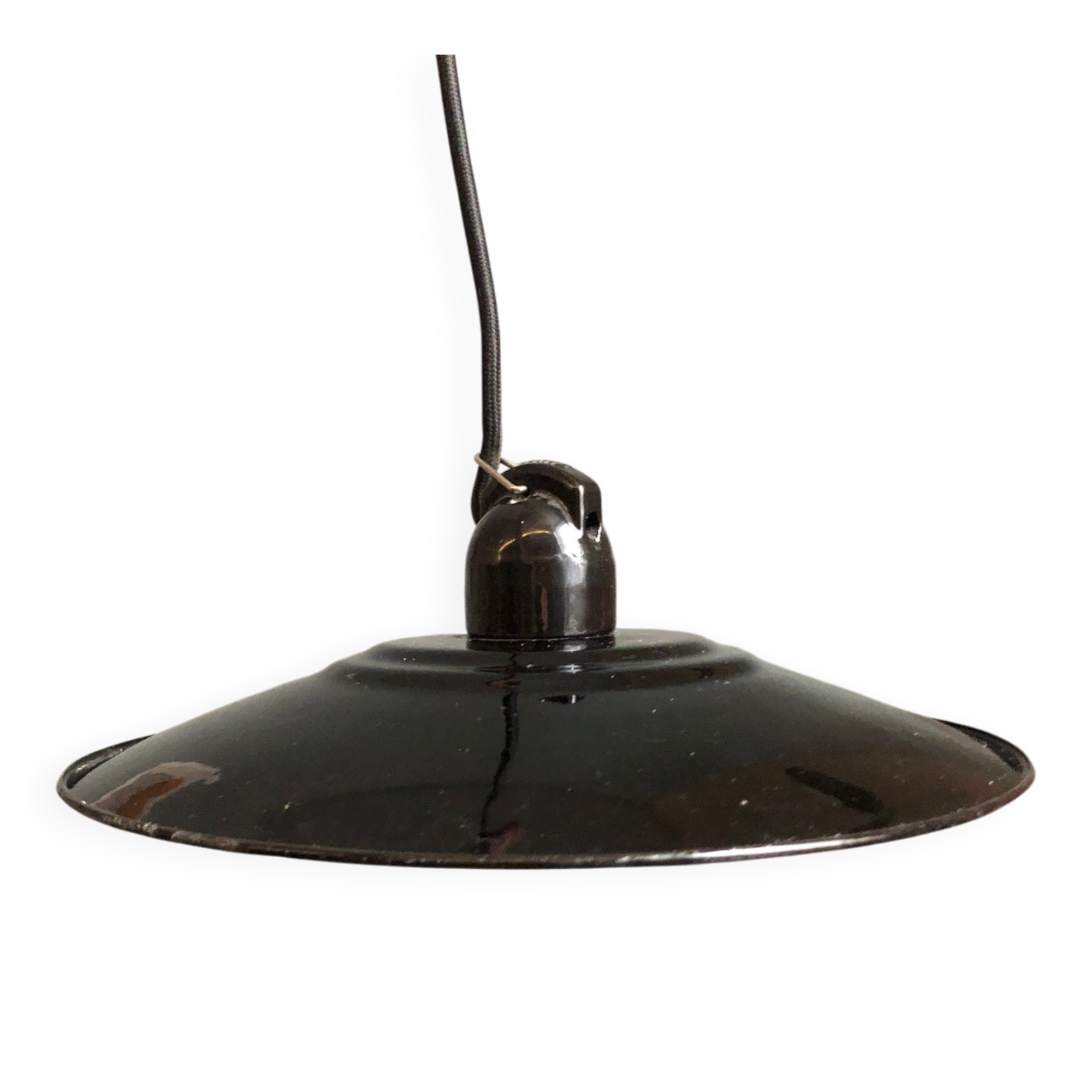 Black and white metal industrial suspension by Zangra.