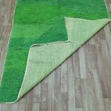 Handmade pure wool Moroccan rug, green, size 1.5/2.5 m.