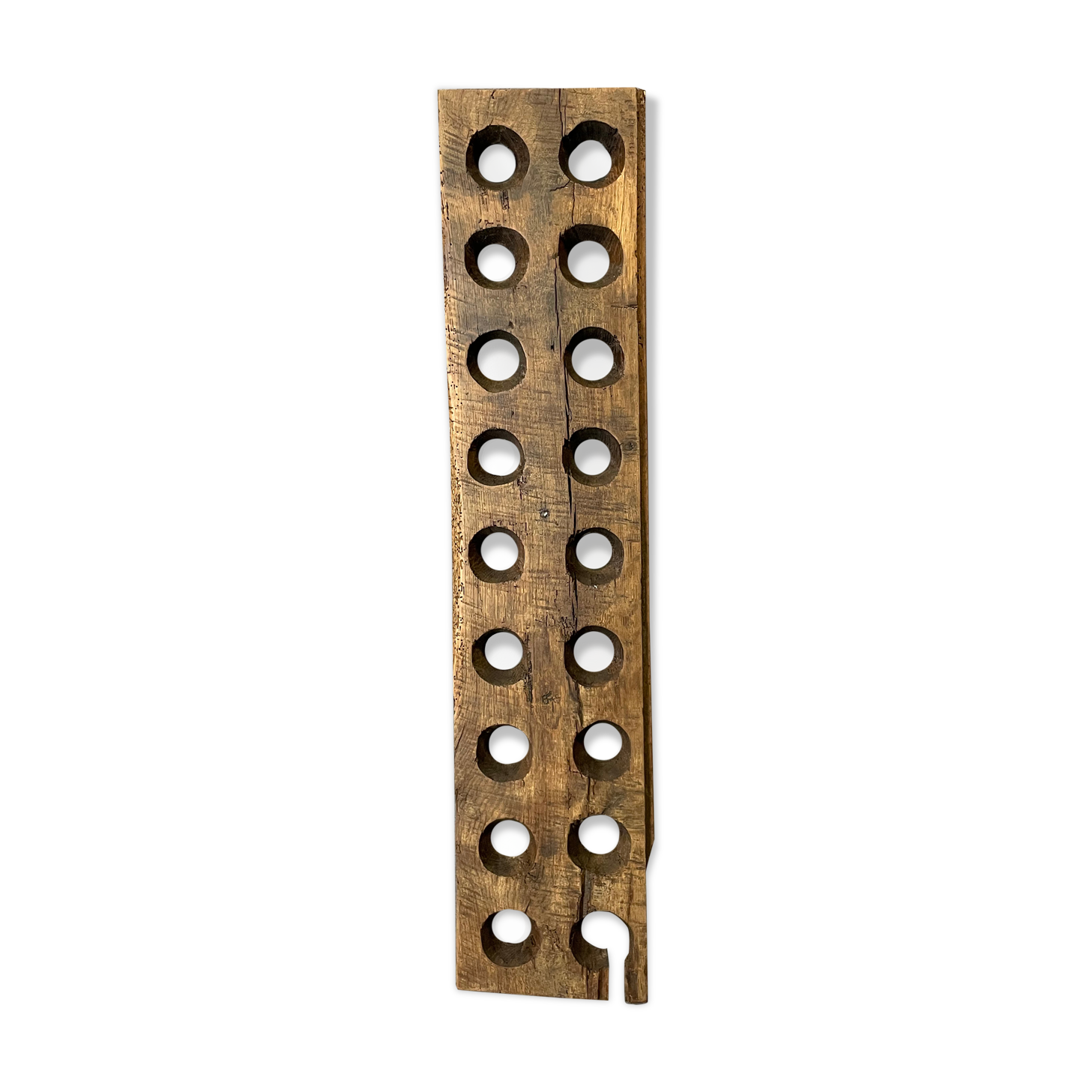 Brutalist oak bottle rack, late nineteenth century