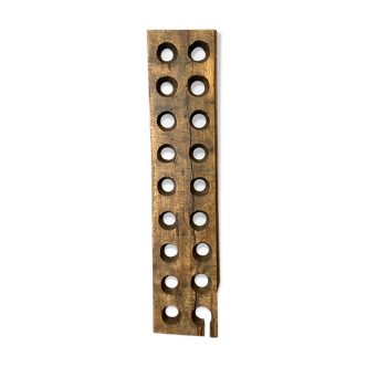 Brutalist oak bottle rack, late nineteenth century