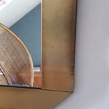 Gold metal mirror years 80 55x97cm