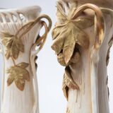 Pair of large Royal Dux Bohemia art nouveau vases c. 1900
