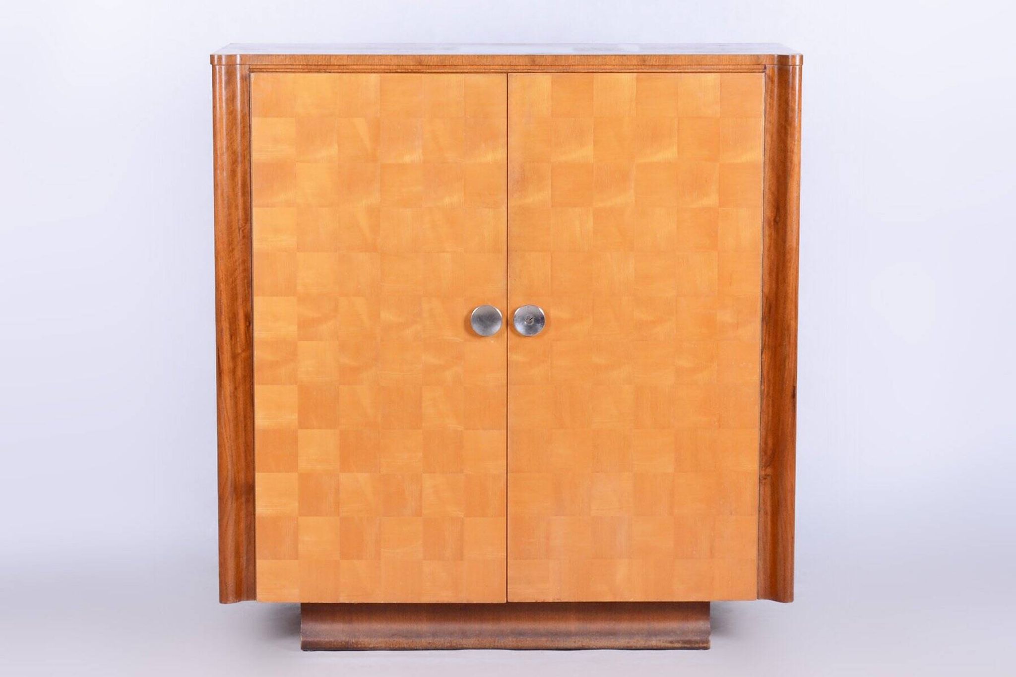 Art Deco Maple Wardrobe by J. Halabala for Up Zavody, Czech, 1930s