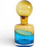 Sommerso Murano Art Glass Bottle In The Style of Flavio Poli for Seguso
