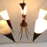 5-branched chandelier cone shaped abat jour