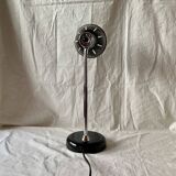 Vintage flexible desk lamp in black and chrome metal