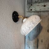 Vintage Clichy glass wall light