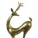 Large vintage brass deer statue sculpture art deco style christmas