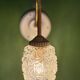 Vintage moulded glass tulip swan neck wall light