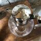 Art Deco carafe in silver metal and blown glass