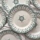 6 Gien ironstone dessert plates "Sagittaires"