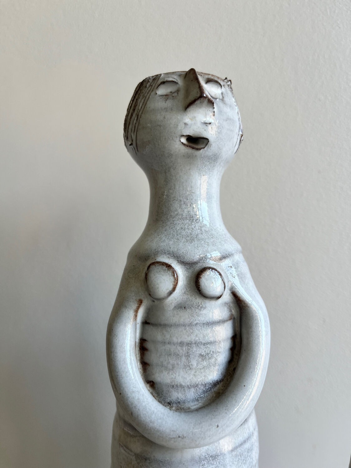Pair of anthropomorphic soliflore vases by Jacques Pouchain