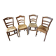 4 chaises paillées