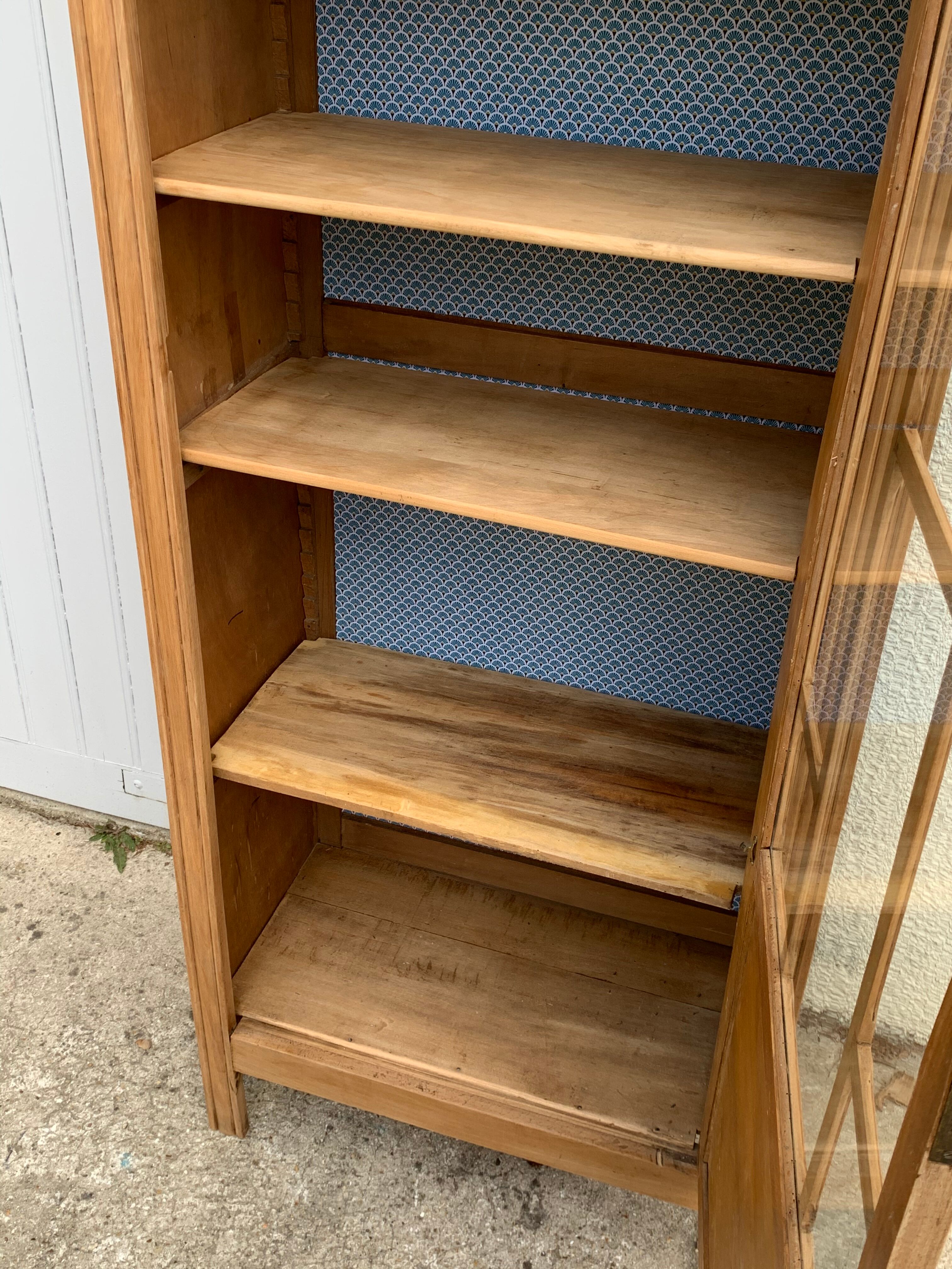 Art deco glass-glazed parisian wardrobe