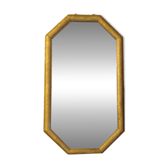 Ancien grand miroir au mercure biseauté Art déco