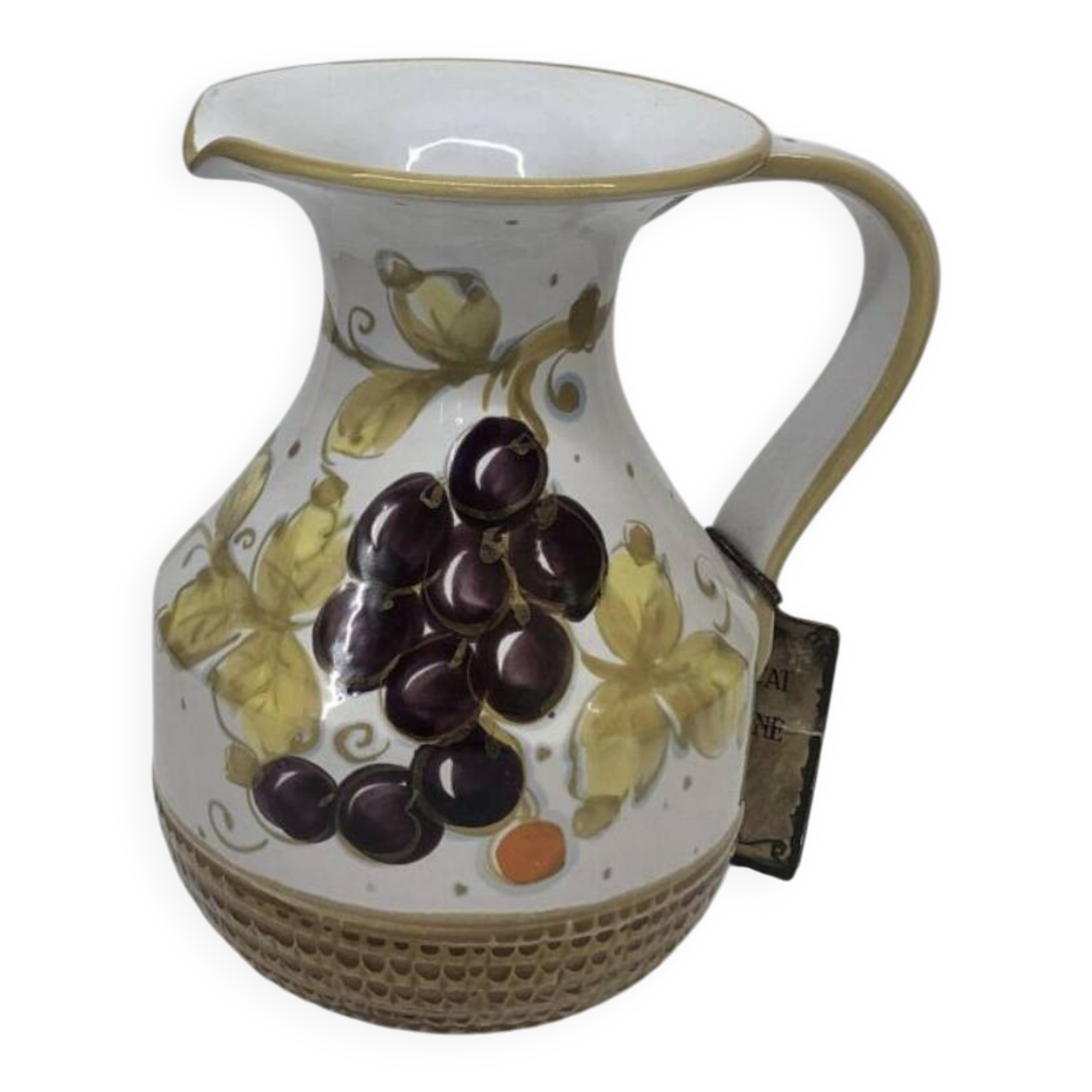 Pitcher decorated with grapes Fratelli Fanciullaci