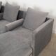 Canapé d'angle en velours argenté, design scandinave, années 00