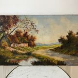 Old landscape painting by Pizoy