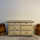 Double-sided shop counter furniture with 6 drawers, length 156 cm.