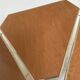 Vintage pendant light wood veneer geometric flower shape