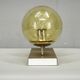 1970s Czech Space Age Double Wall Light with Amber Bubble Glass Globes