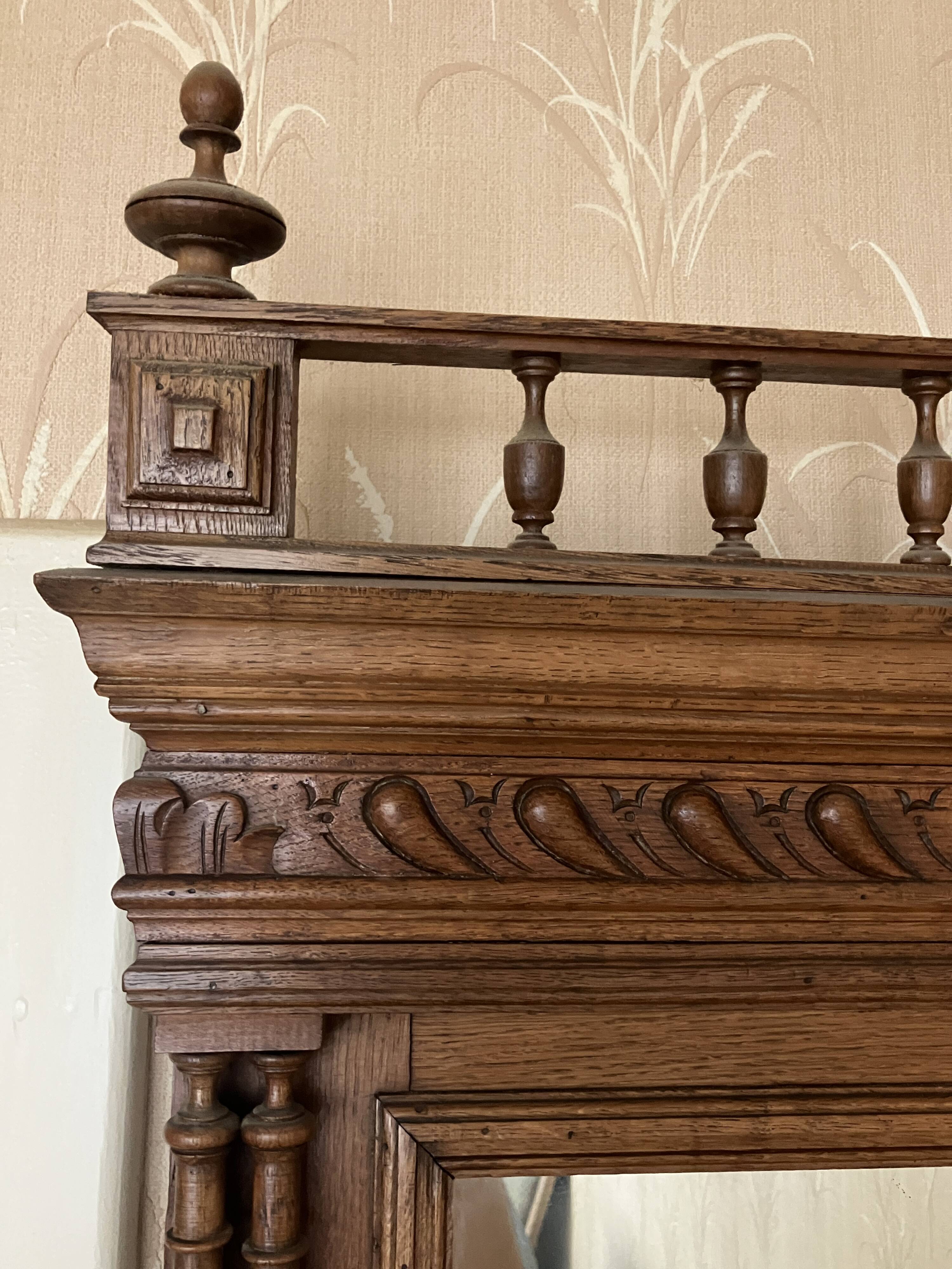 Carved mirror in Henri II style