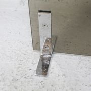Saint-gobain firewall, chromed steel and smoked glass, france, circa 1970