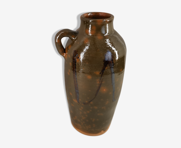 Vase signé Angel Naval en céramique vernissée céramique française / travail artisanal