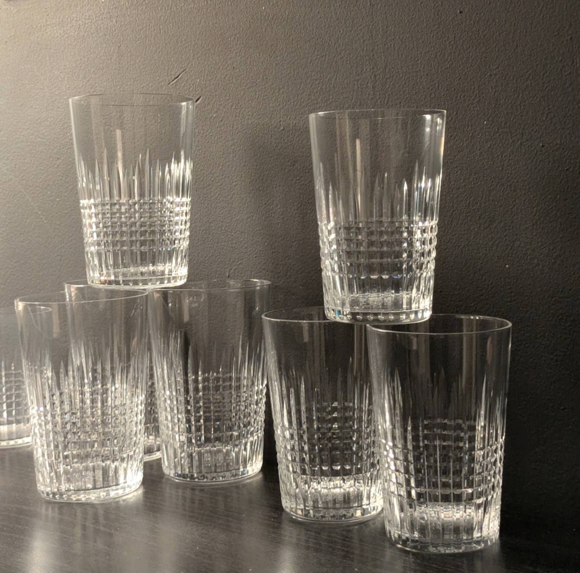 Set of 11 crystal cups from Baccarat/Nancy (Company of