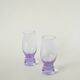 Set of 6 lilac cocktail glasses, Italian design, 1980.