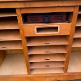 Louis XV buffet in solid wood from the 20th century with a turntable.