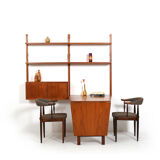 Teak Royal System with conical Desk by Poul Cadovius