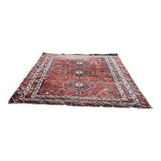 Persian wool oriental rug Iran burgundy handmade 230x320