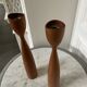 Pair of vintage tulip candlesticks
