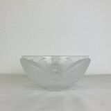 JG Durand Art Deco style crystal bird salad bowl