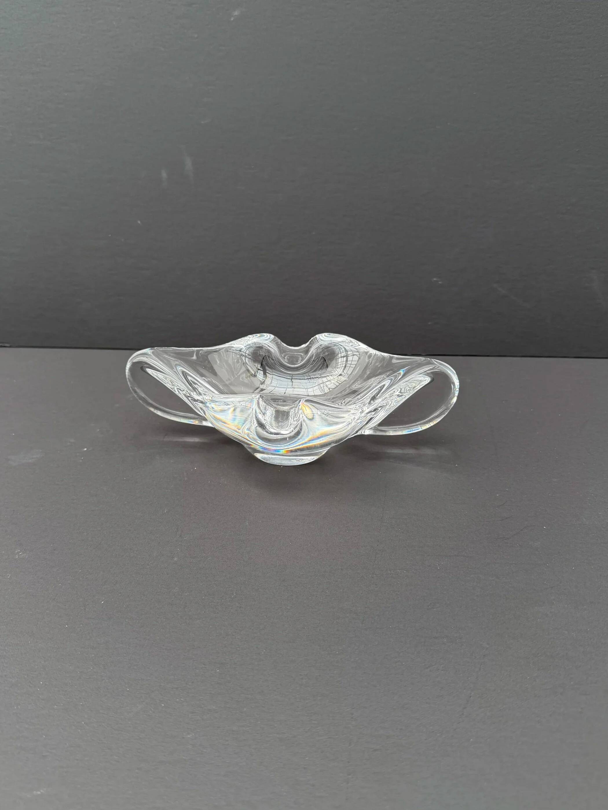Sèvres pocket tray in crystal, France 1950