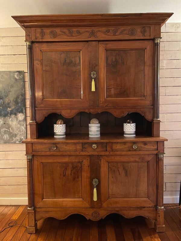 Buffet empire merisier 2 corps