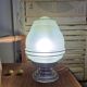 Opalescent ceiling light from the 1930s-40s converted into a table lamp.