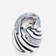 Murano Vase - Sommerso with Stripes - Black & White - 1990