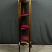 Small mahogany display cabinet, Louis XV to Louis XVI transition style – early 20th century.