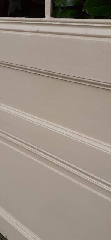 Glass communication door h221.5x90cm old 4 panes without interior glazing