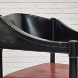 1970s, set of 2 Finnish armchairs by Lepokalusto, original condition, birch wood, leather.