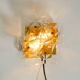 1960s Kinkeldey crystal glass and brass wall lamp in mint condition