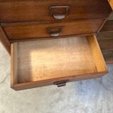 Early 20th-century oak hardware counter